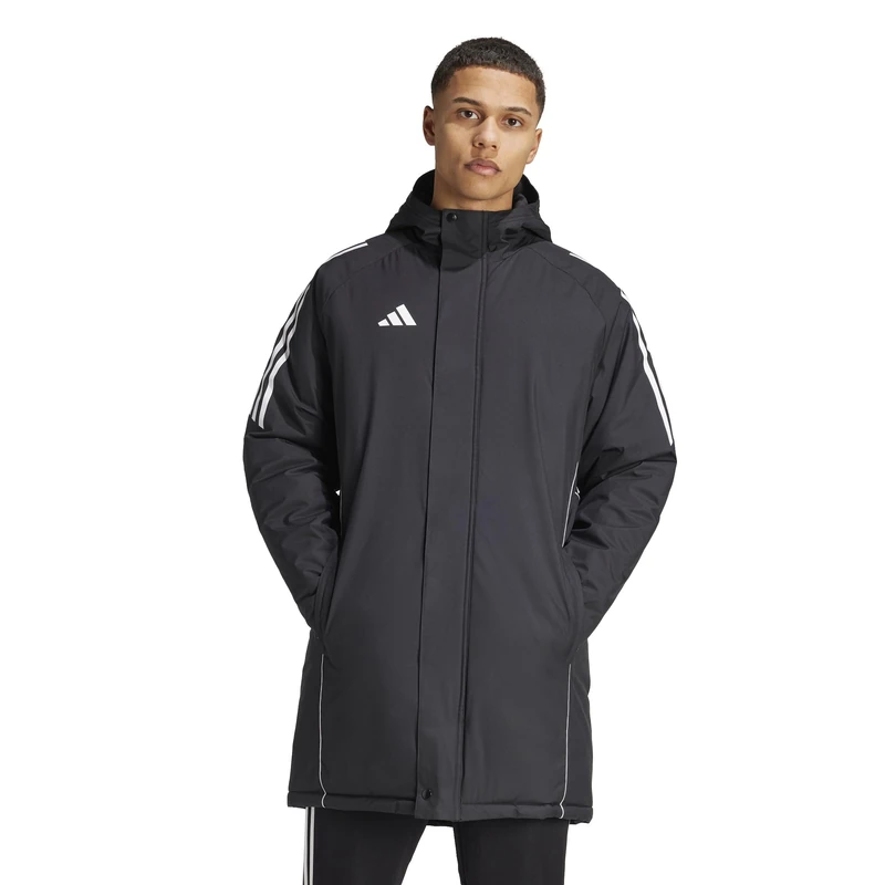 adidas Men's Tiro24 Stadium Parka Coat, black/white, S