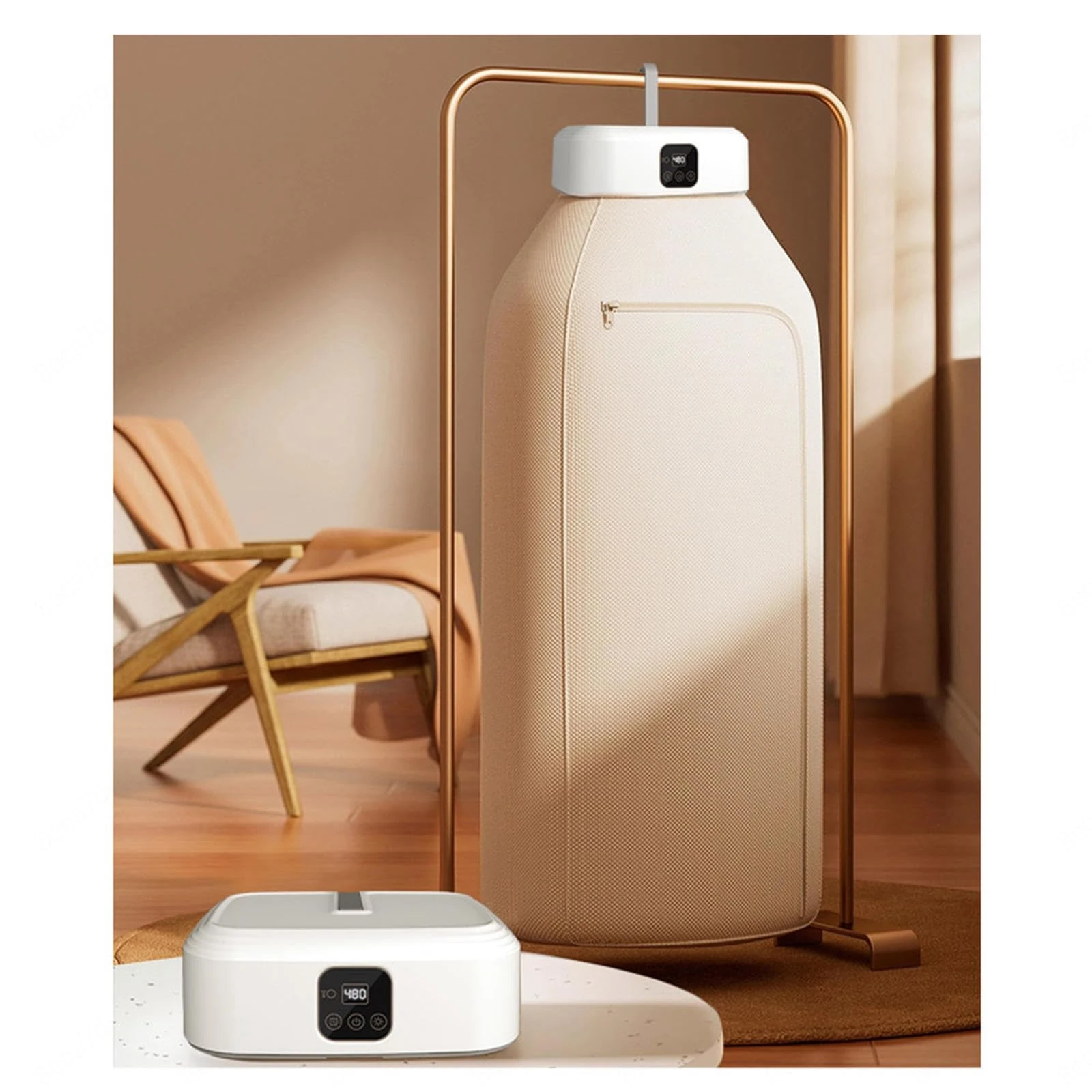 GeRRiT Automatic Ironing Machine 360° Full Hot Air Drying, Portable Hot Air Dryer, Top Load, 12 Load, Plastic, Steel