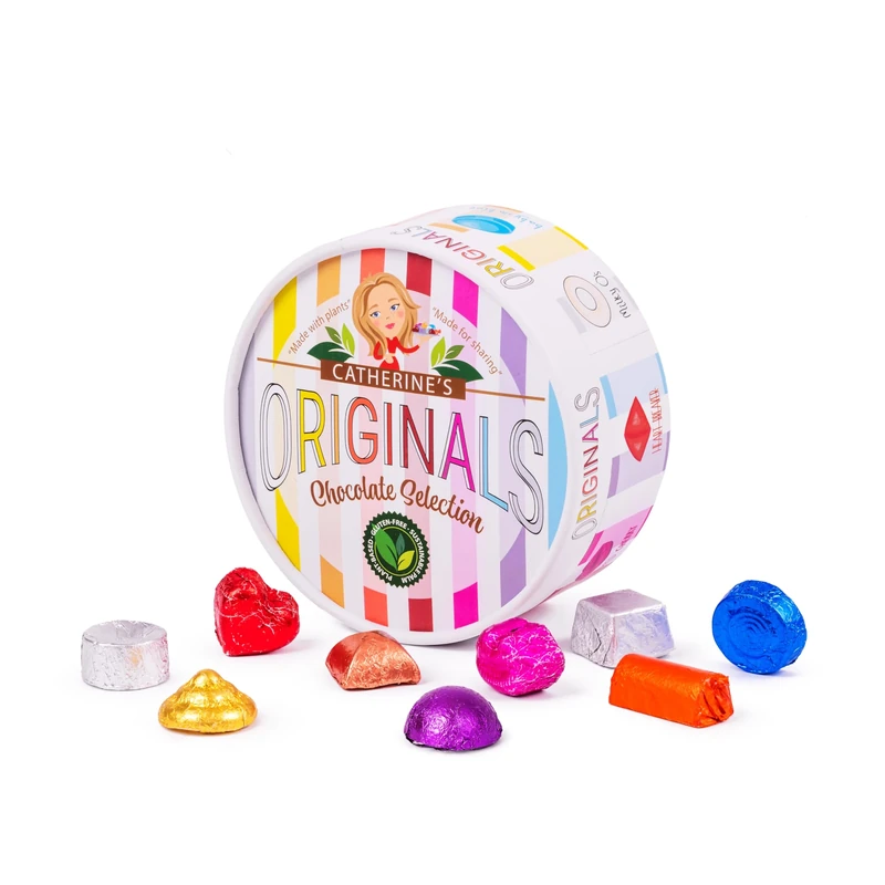 Catherine's Originals Vegan Chocolate Selection Gift Box | Award-Winning Selection of Vegan Chocolate, 300g. Diary Free, Gluten Free & Lactose Free.