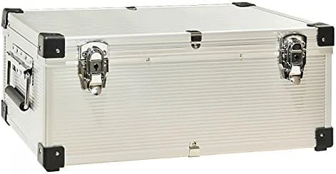 eWorldStock Neo Media Aluminium CD or DVD Storage Box with Sleeves Holds Upto 420 disks