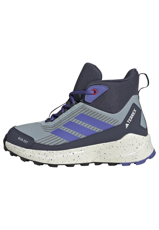 adidas Unisex Kids Terrex Trailmaker 2 Mid RAIN.RDY Hiking Shoes Kids, Magic Grey/Semi Cobalt Blue/Shadow Navy, 3 UK