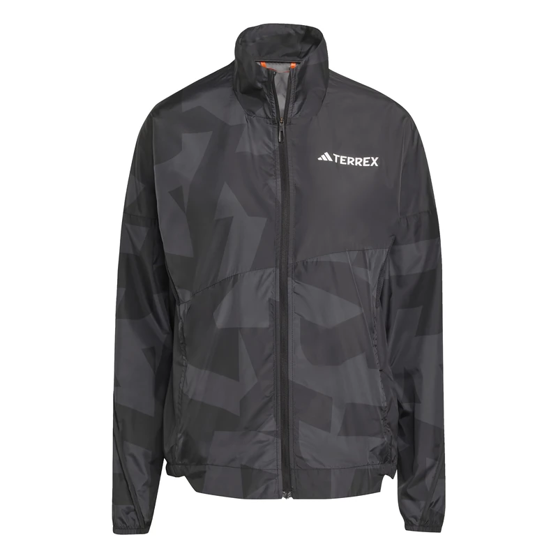 adidas Women's Terrex Multi Printed Wind Jacket, black/carbon, L