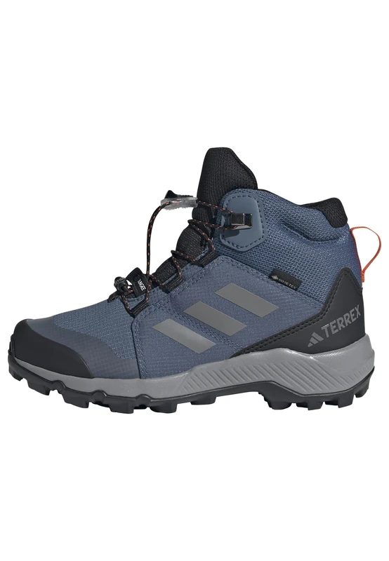 adidas Unisex Kinder Terrex Mid Gore-TEX Hiking Shoes Kids, Wonder Steel/Grey Three/Semi Impact Orange, 35 EU