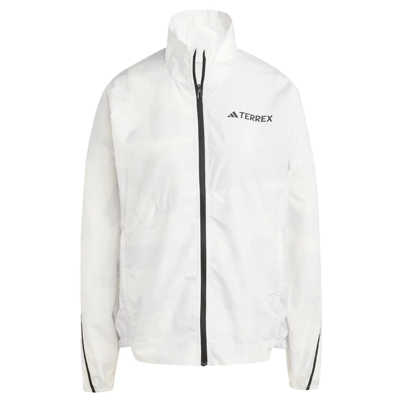 adidas Women's Terrex Multi Printed Wind Jacket, Dash Grey/White, XL