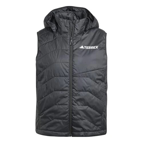 adidas Women's Terrex Multi CLIMAWARM Insulated Hooded Vest, Black, L