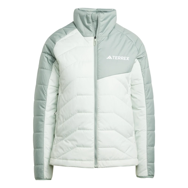 adidas Women's Terrex Multi Synthetic Insulated Jacket, linen green/silver green, L