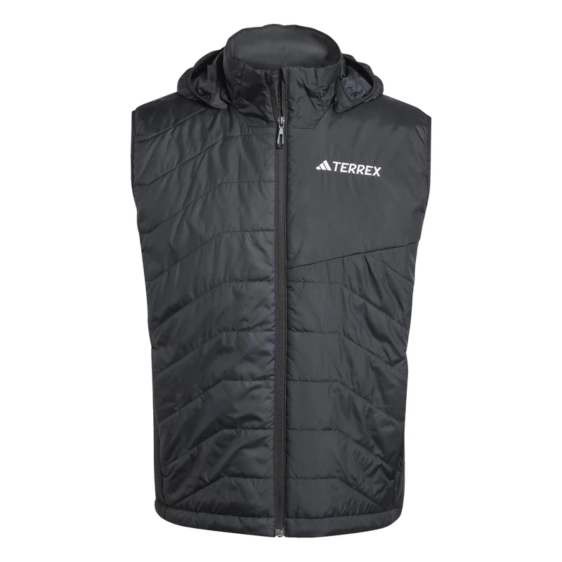 adidas Men's Terrex Multi CLIMAWARM Insulated Hooded Vest, Black, L