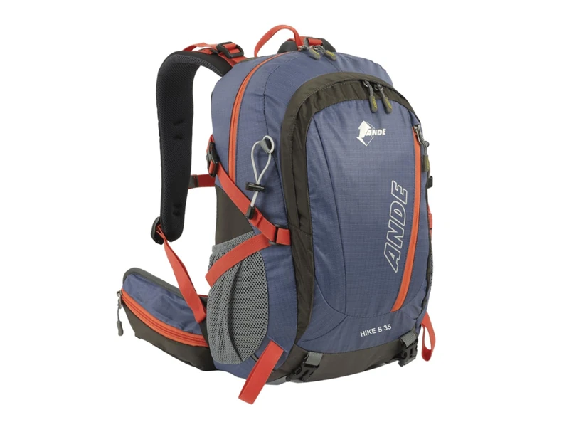 ANDE Hike 35L Shield Backpack – Protective and Functional for Mountaineering, Blue/Orange, Taglia Unica, Sporty, Blue/Orange, One Size, Sporty