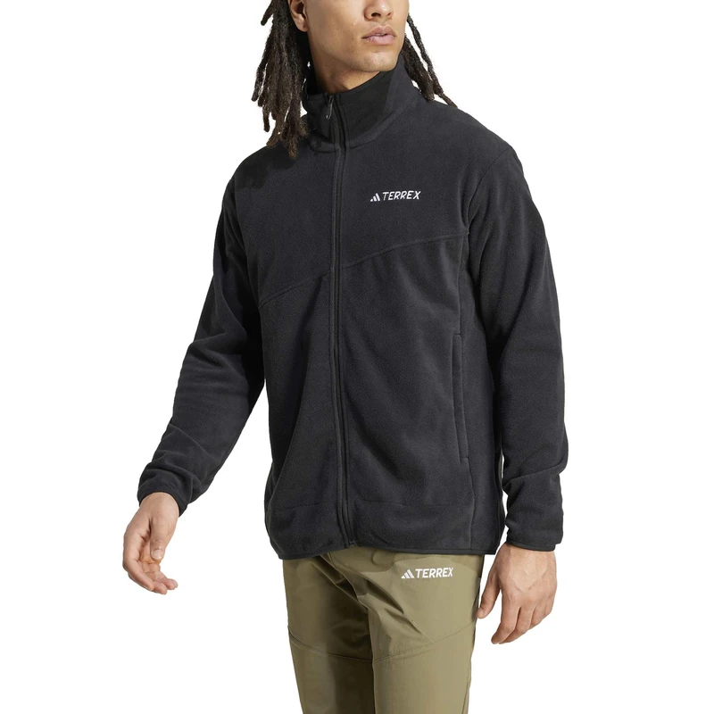 adidas Men's Terrex Multi Full Zip Fleece Jacket, Black, XL
