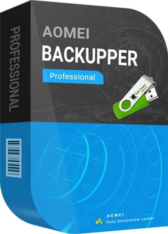 AOMEI Backup Software, Back Up Files, Folders, Disks and System Images, Sync to Multiple Locations, Easy Restore Functionality Comes on 32GB USB Stick Lifetime Licence for 1 PC