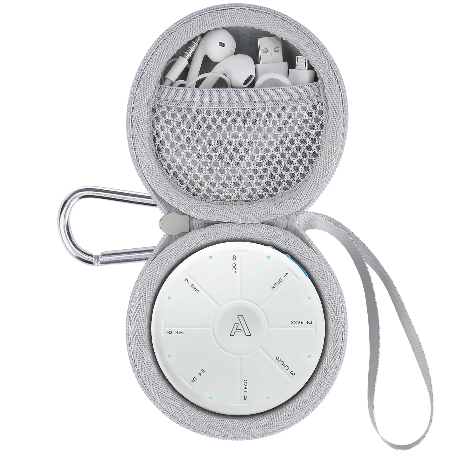 Aenllosi Hard Carrying Case Compatible with Artiphon Orba 2 Portable Synthesizer, Sampler, Looper & MIDI Controller-Not Including Device(White，Case Only)