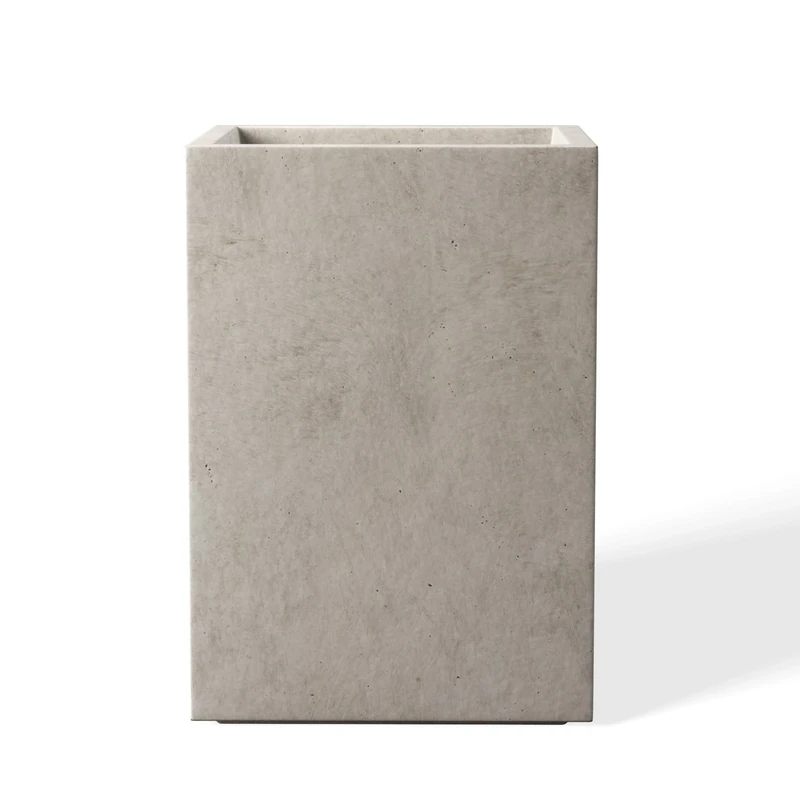 Kante Planter, Weathered Concrete, 12.6" H
