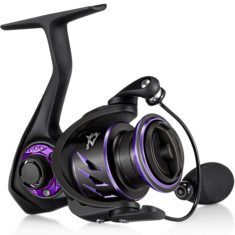Piscifun Viper X Spinning Reel, Ultralight 6.2:1 High Speed Spinning Fishing Reel, 10+1BB, Carbon Fiber 33 LB Max Drag, 1000 Serie, Purple