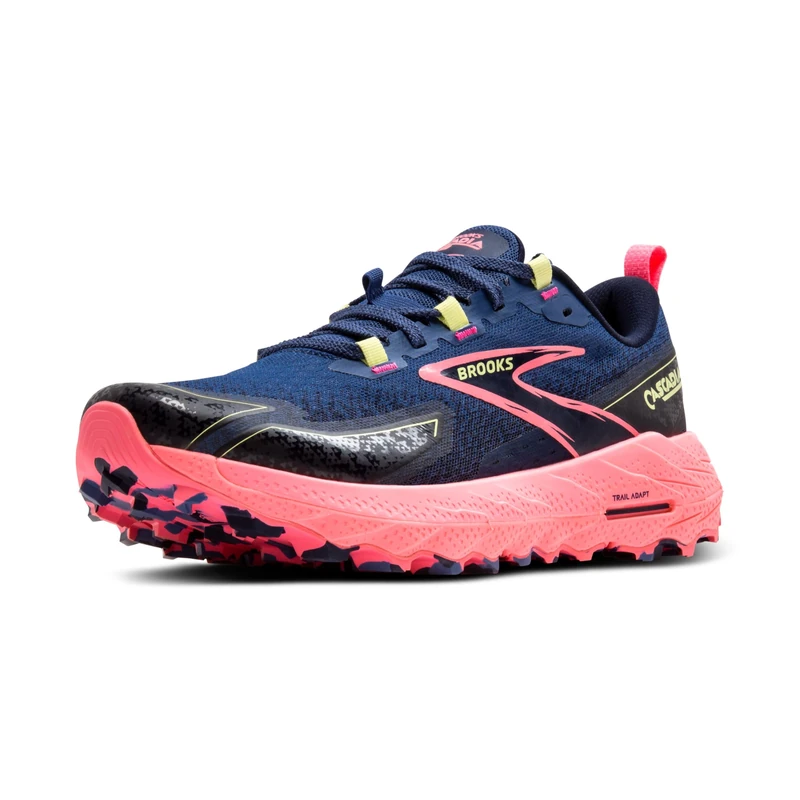 Brooks 1204161B496 Cascadia 18 Women Grey Blue/Pink/Sunny Lime UK 6
