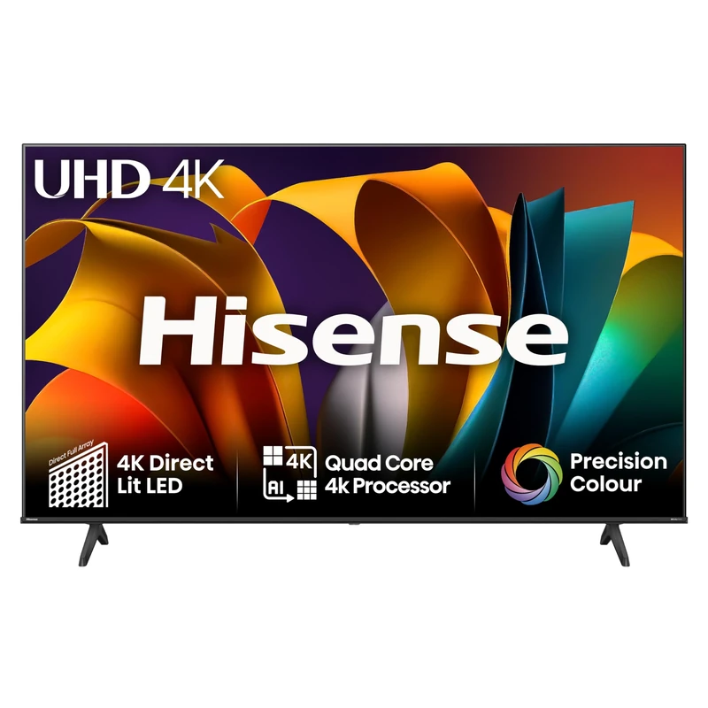 Hisense 58 Inch 4K Smart TV 58A6NTUK - Dolby Vision, Game Mode PLUS with 60Hz VRR ALLM, Smooth Motion, AI Sports Mode, Vidaa OS with Freely, Youtube, Netflix and Disney+ & Now TV (2024 Model)