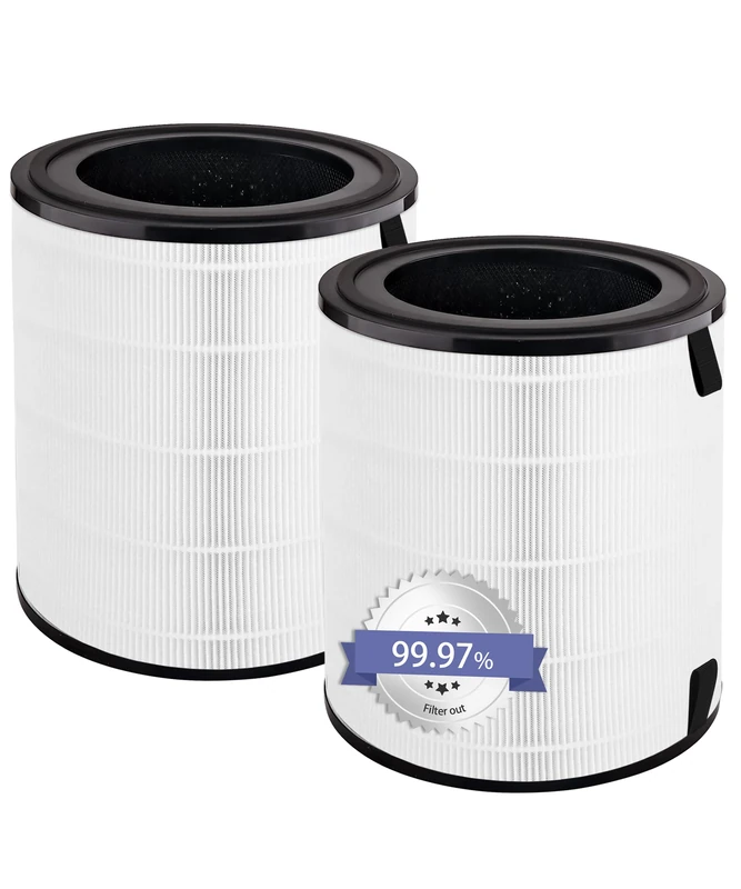 Lv-H133 Replacement Filter Compatible with LEVOIT LV-H133 Air Purifier,3-in-1 H13 True HEPA Filter and Activated Carbon Filter Set，Part Number LV-H133-RF，2 Pack
