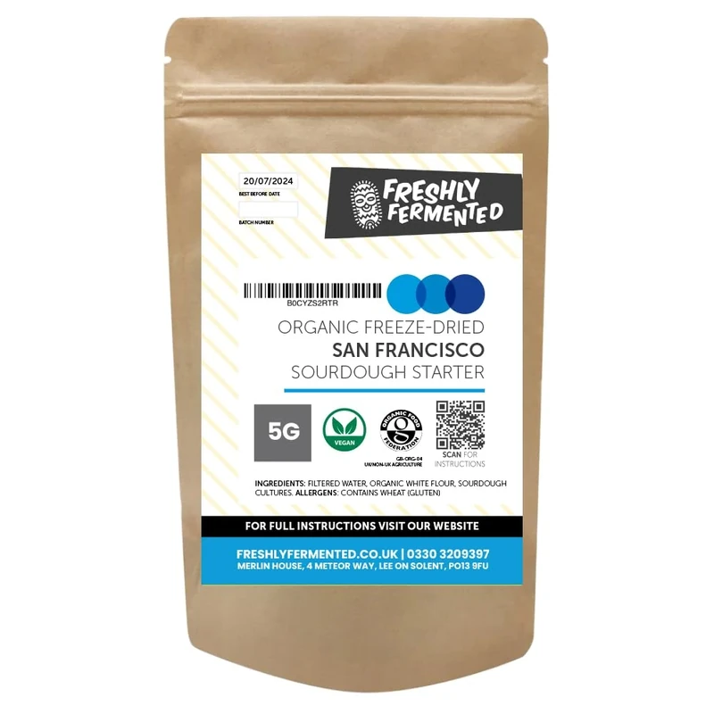 Freshly Fermented - Certified Organic Freeze Dried Sourdough Starter, San Francisco