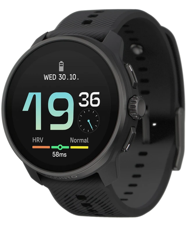 SUUNTO Race S GPS Sports Watch, High-Res AMOLED Touchscreen w/ 13D Standby, Dualband GNSS, Global Offline Map, Advanced Training & Recovery Insights, 95+ Multisports, Compact & Light, All Black