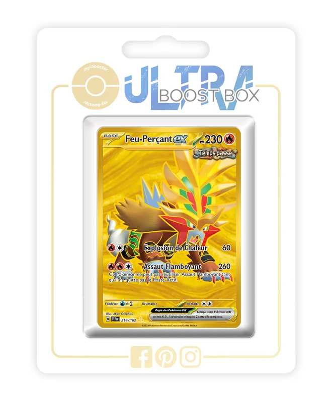 my-booster Pokemon Feu-Percant ex 214/162 Gold - 10 Cards