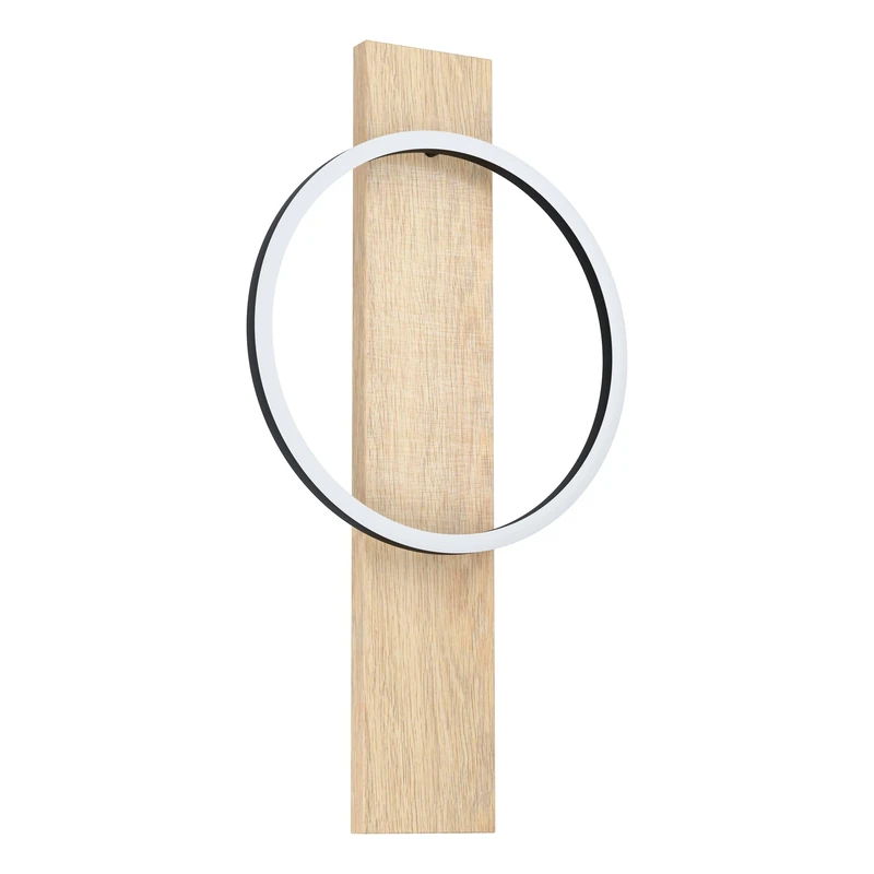 Eglo LED Indoor wall lightBoyal, wall lamp Made of Natural Wood, Metal and Plastic in Black and White, Living Room Lighting, Corridor lamp FSC Certified, Warm White