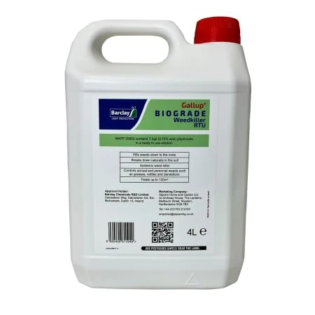 Gallup Biograde Weedkiller RTU 4L - Extra Strong Glyphosate Spray for Effective Weed Control on Driveways, Gardens, Paths & Patios, Quick Application