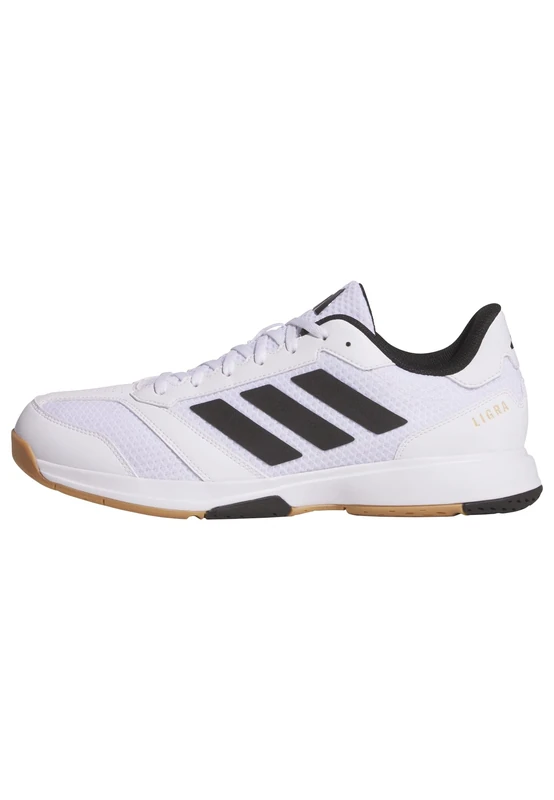 adidas Men's Ligra 8 Mens Indoor Shoes, Cloud White/Core Black/Cloud White, 3.5 UK