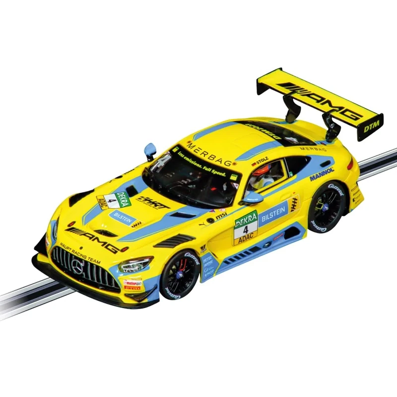 Carrera Evolution 20027775 Mercedes-AMG GT3 Evo Mercedes-AMG Team HRT, No.4 DTM 2023 1:32 Scale Slot Car With Working Front & Rear Lights Suitable For Ages 8 Years+