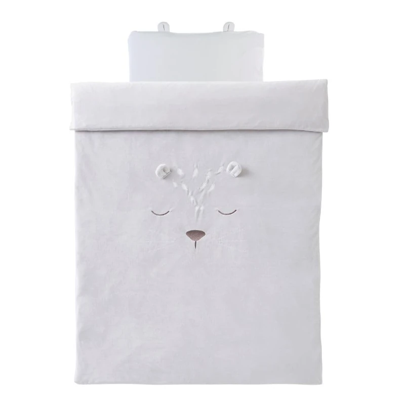 Noukie's Babou & Kendi Duvet Cover - Grey - 100 x 140 cm