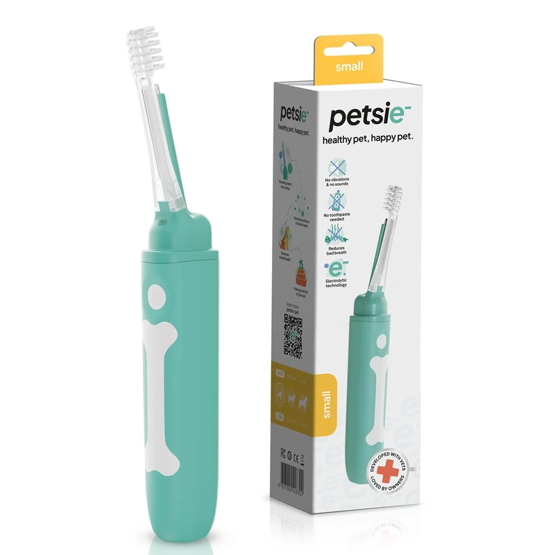petsie Dog Toothbrush, Large | Innovative Eletrolytic Technology | Improves Oral Health & Bad Breath | No Vibrations & Silent Teeth Cleaning Brush | No Toothpaste Needed | Dog Teeth Cleaning Kit - Image 1