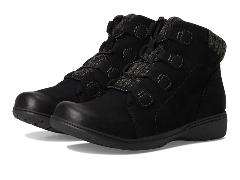Clarks Women's Carleigh Jade Ankle Boot, Black Nubuck, 9.5 UK
