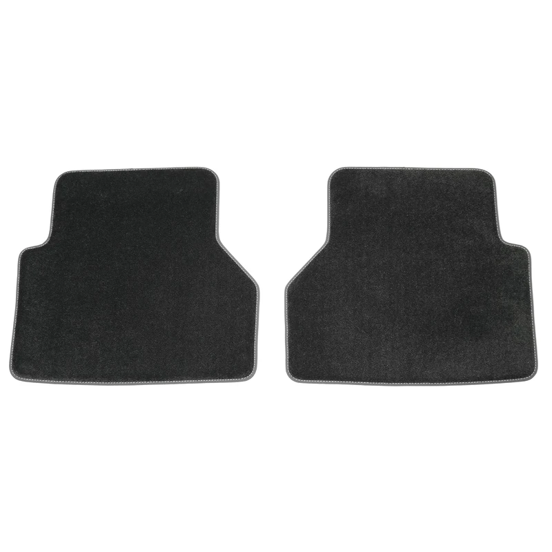Audi Premium Car Mats, Velour, Rear, Black/Steel Grey, Compatible with A6 (Type C8 4A), A7 (Type C8 4K), Fit - Image 1