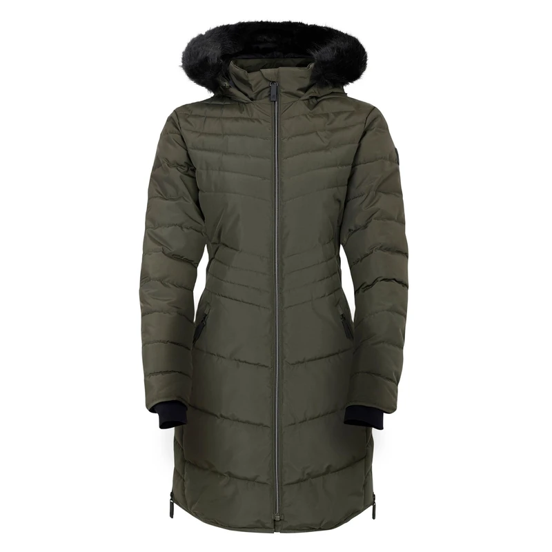 Dare 2B Womens/Ladies Striking IIII Mid Length Padded Jacket (8 UK) (Dark Khaki)