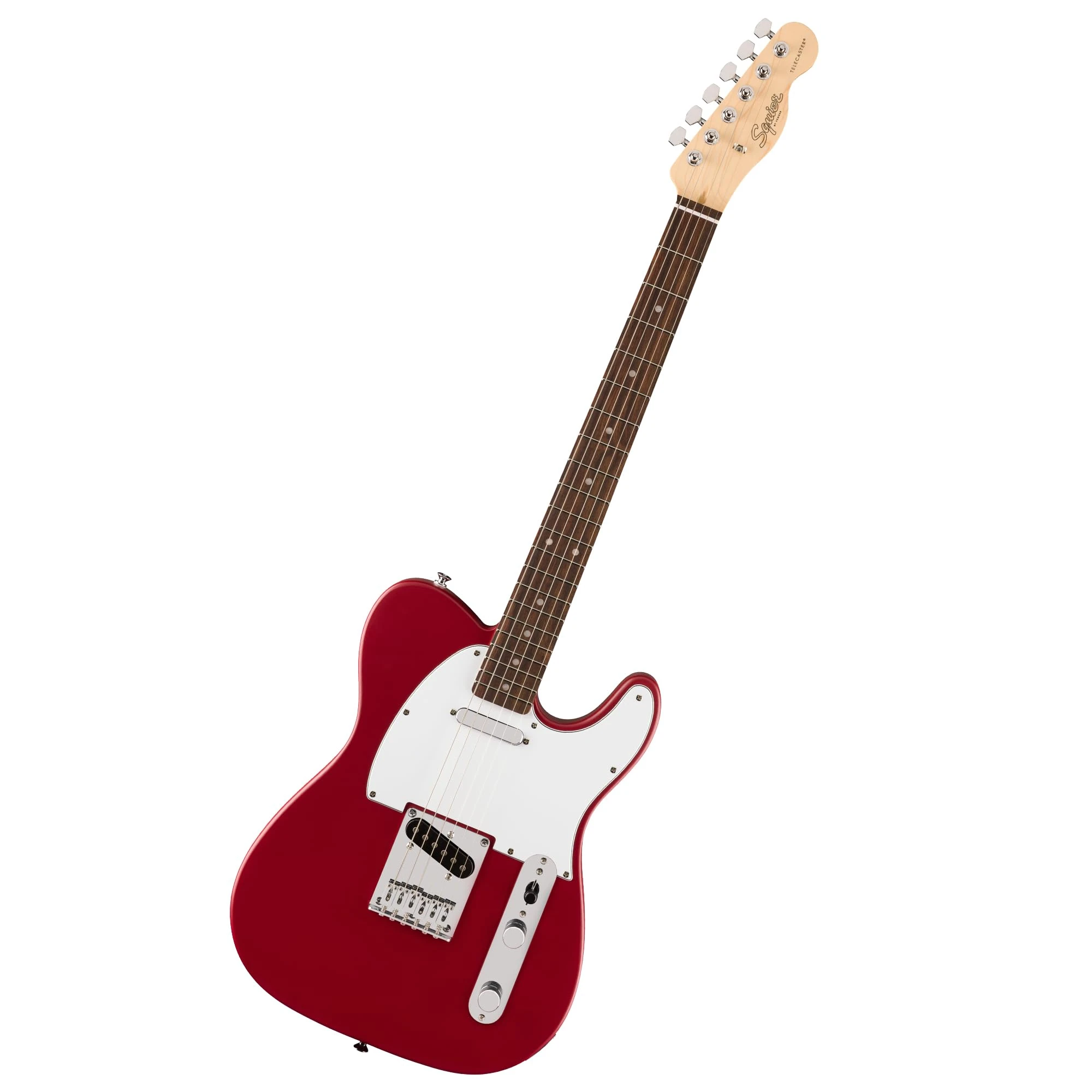 Squier by Fender Debut Collection Telecaster Electric Guitar, Laurel Fingerboard, White Pickguard, Dakota Red