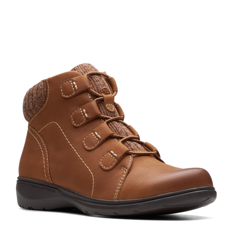 Clarks Women's Carleigh Jade Ankle Boot, Dark Tan Nubuck, 7.5 UK