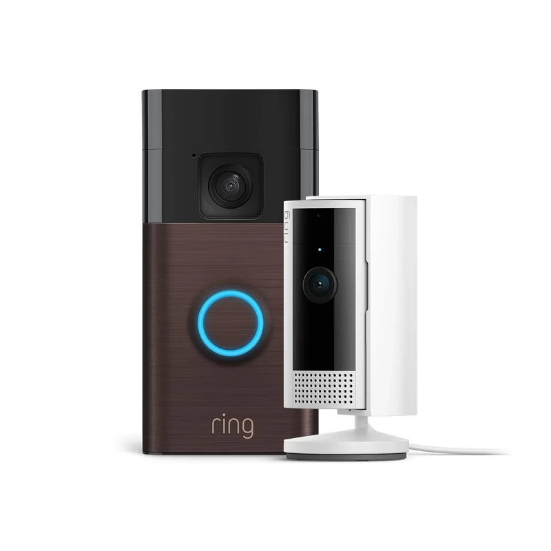 Ring Battery Video Doorbell + Indoor Camera (2nd Gen) | DIY Wireless Doorbell Security Camera | Head-To-Toe View, Easy installation (5min) | 30-day free trial of Ring Subscription Plan
