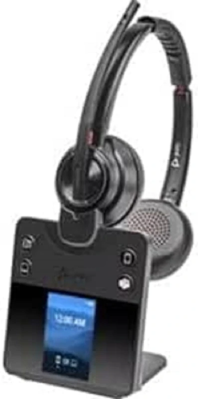 Poly Savi 8420 Office - Savi 8400 Series - Headset - On-Ear - DECT/Bluetooth - Wireless - Active Noise Reduction - Black - Certified for Microsoft Teams