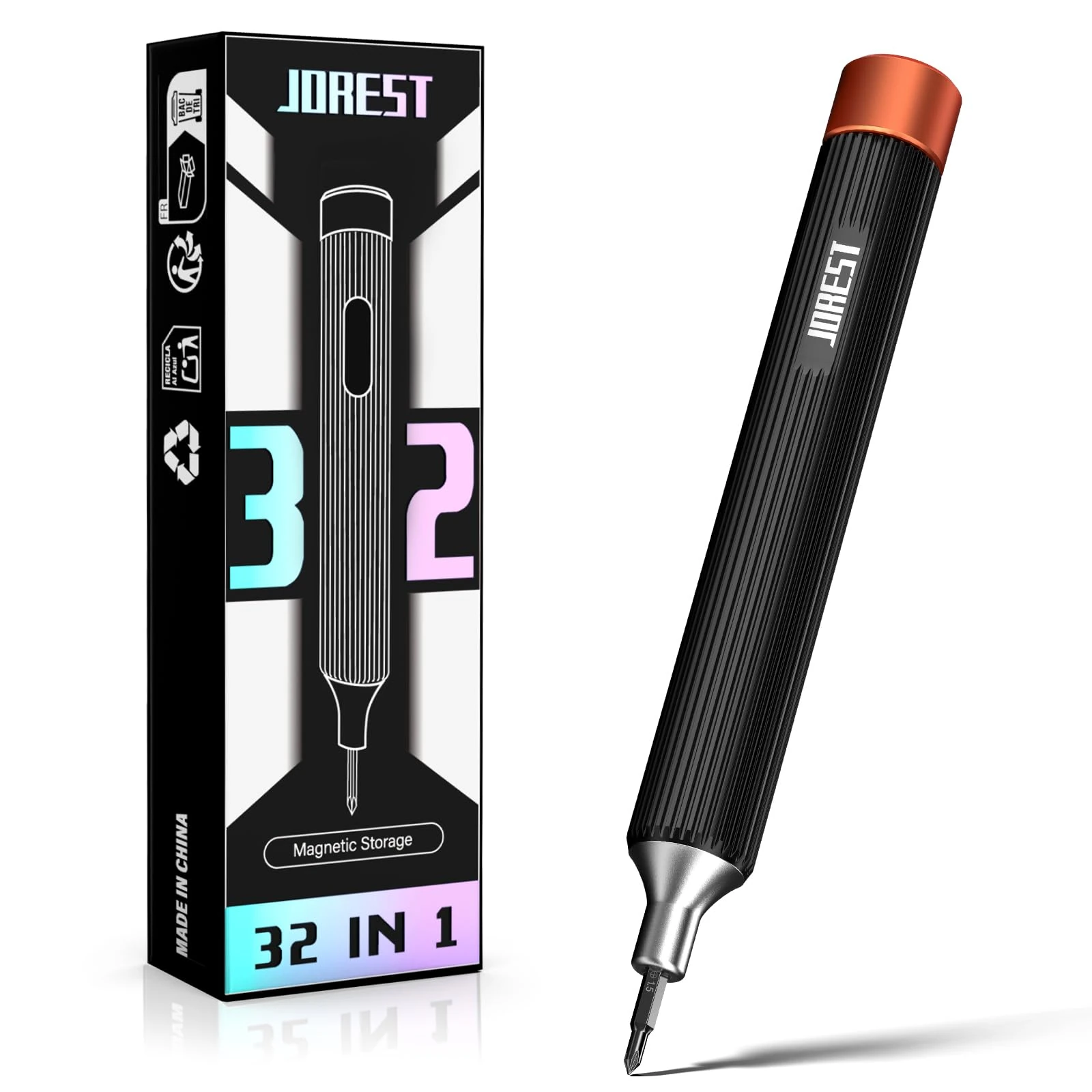 JOREST 32-in-1 Small Precision Screwdriver Set Magnetic, Valentines Gifts for Men Him Dad, Multi Bit Mini Repair Tool Kit with Torx for Glasses, PS5/4, Camera, Phone, Laptop, Electronic