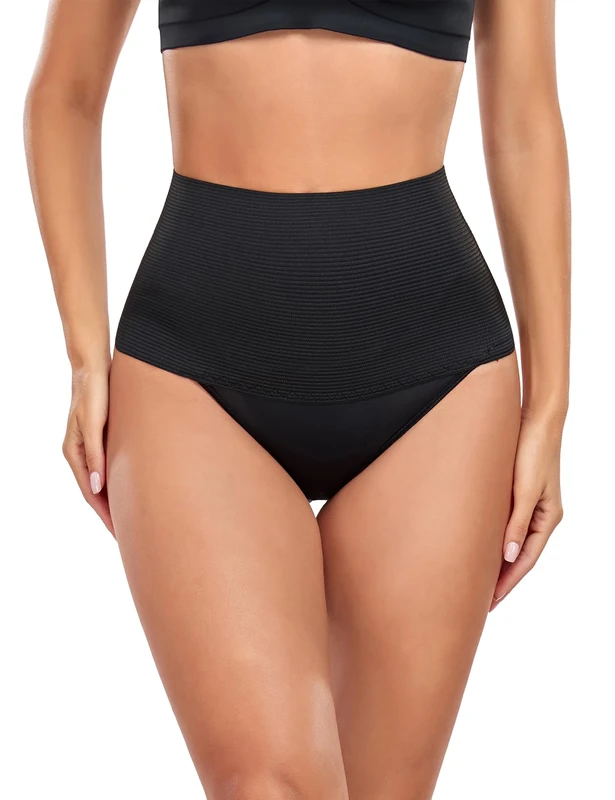 Aranmei Tummy Control Knickers Shapewear for Women High Waisted Underwear Body Shaper Panties Seamless Shaping and Butt Lifter Pants, Black, XXL