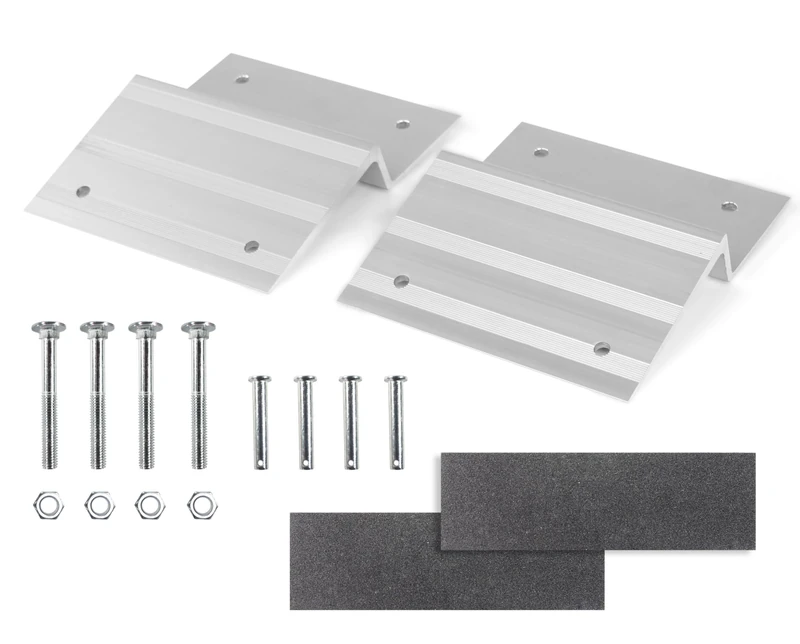 MaxxHaul 50946 Aluminum Ramp Top Kit - Designed for 2"x8" Boards for Car, Trucks, Trailer, Driveway, Shed, Lawn Mower