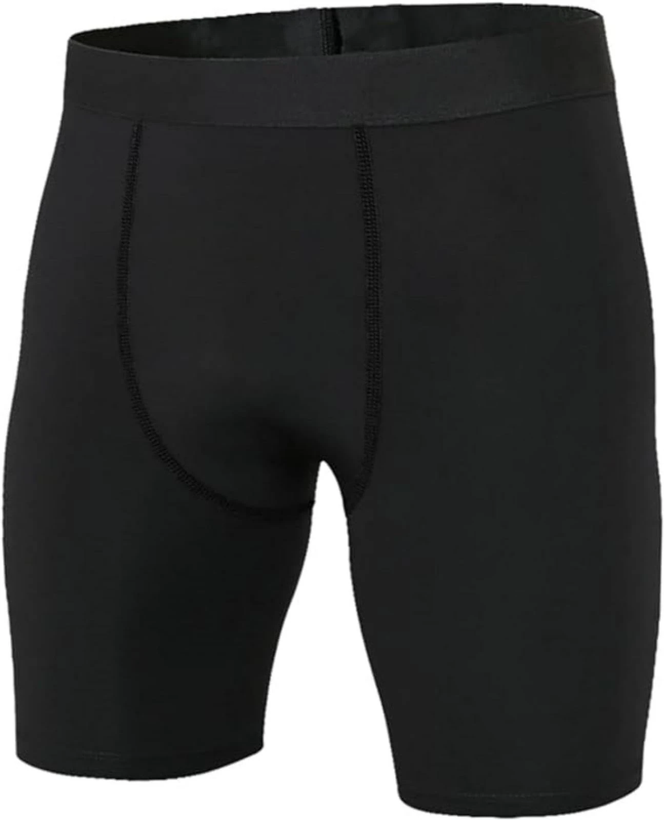 Niksa Mens Compression Shorts Gym Running Sports Underwear Base Layer Shorts, Black, M