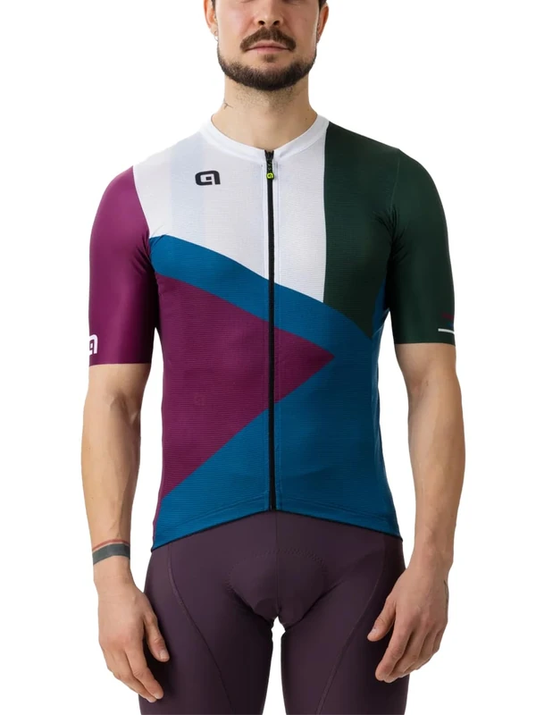 Alé Men's Pragma Next Short Sleeve Cycling Jersey, Purple, M