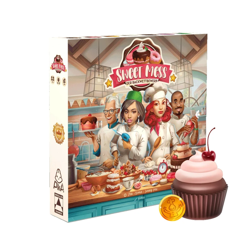 Skellig Games Sweet Mess Baking Competition: Entertaining Board Game from 10 Years, 1-4 Players, 45-90 Minutes Fun with Strategy, Awards and Solo Player Fashion