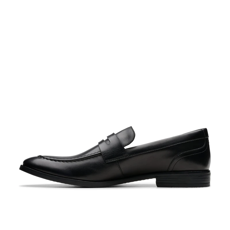 Clarks Brandon Step Mens Black Leather, 8 - Image 1
