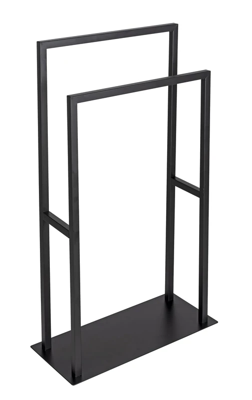 Rivaltana Towel and Clothes Rack Freestanding for Bathroom and Living Rooms Stainless Steel Matt Black - Image 1