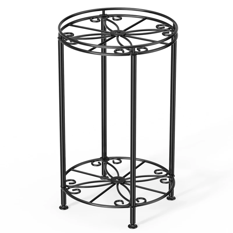 Josmimic 2-Tier Plant Stand 16.4Inch Tall Flower Pot Rack Planter Holder Indoor and Outdoor