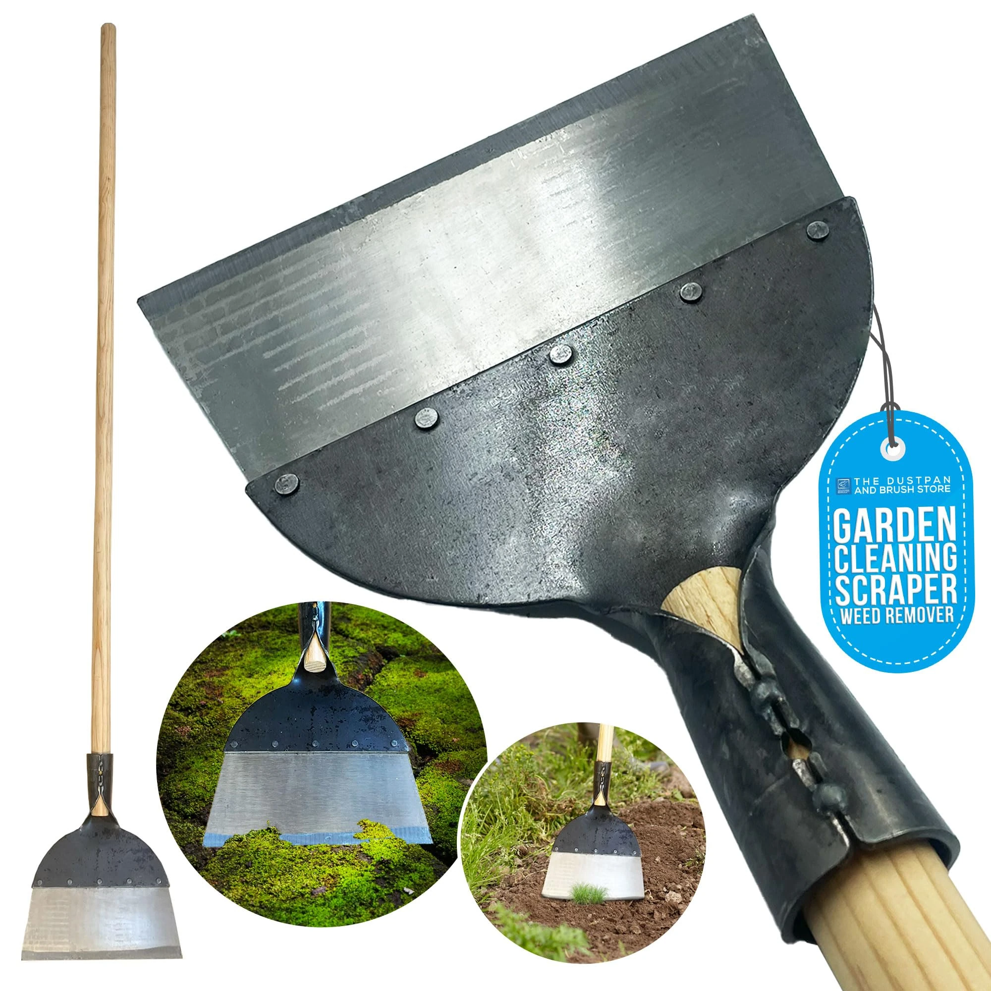 Garden Shovel Weed Remover Tool with 120cm Long Handled Patio Weeder, Multifunctional Cleaning Shovel Patio Weed Remover Tool, Moss and Weed Scraper