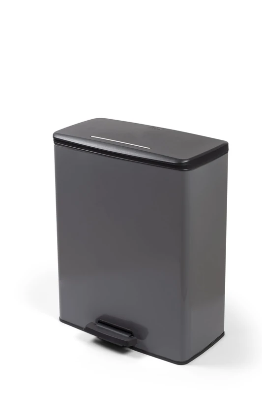 Curver - Pedal Bin 65L, Grey, Lid and Bag Ring - Image 1