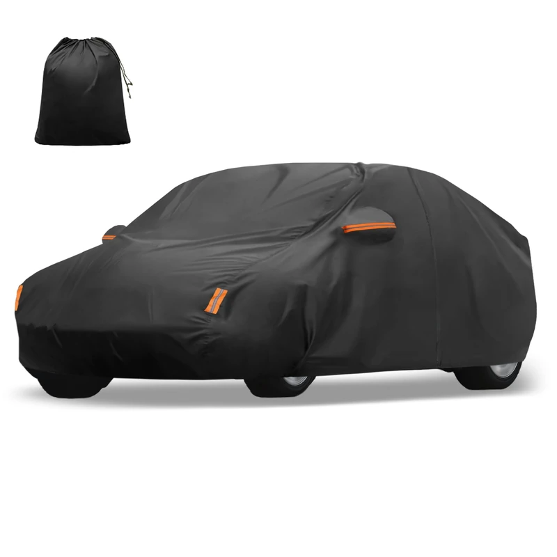 X AUTOHAUX Premium Car Cover for Tesla Model Y (2020-2025) - Waterproof, Windproof, and All-Weather Protection with Door Zipper, 210D-PU Material