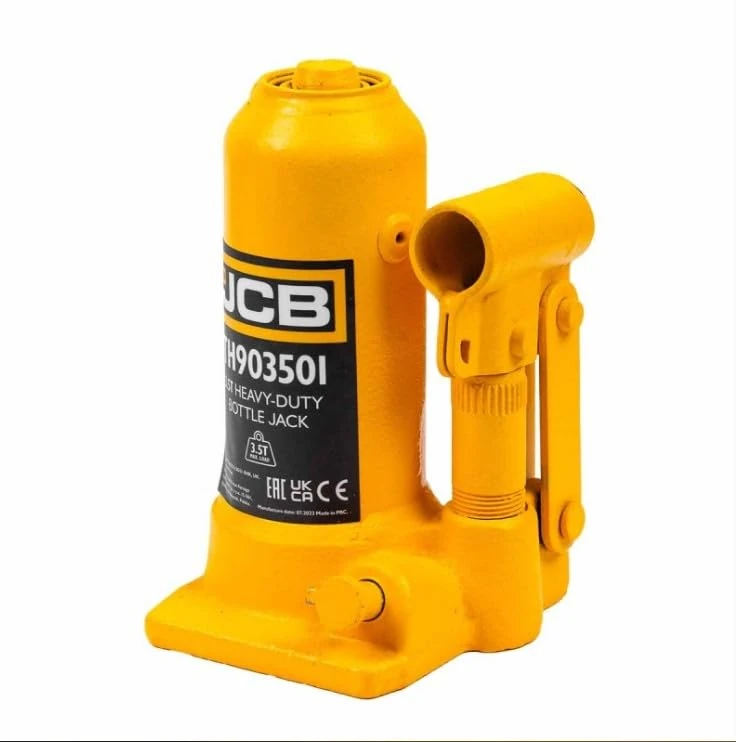 JCB 3.5 Tonne Heavy-Duty Automotive Hydraulic Bottle Jack, 372mm Maximum Lift - Compact Design - Easily Transported - Robust Steel plate design - 3 year Warranty