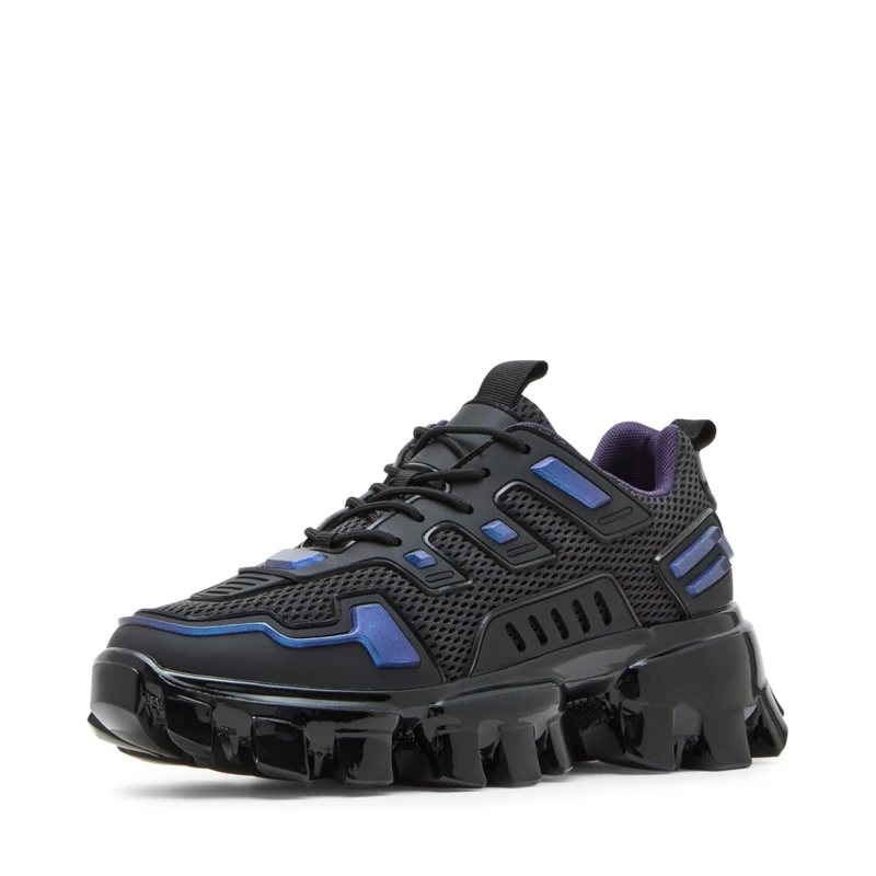 Steve Madden Men's Ponce Sneaker, Black Multi, 6.5 UK